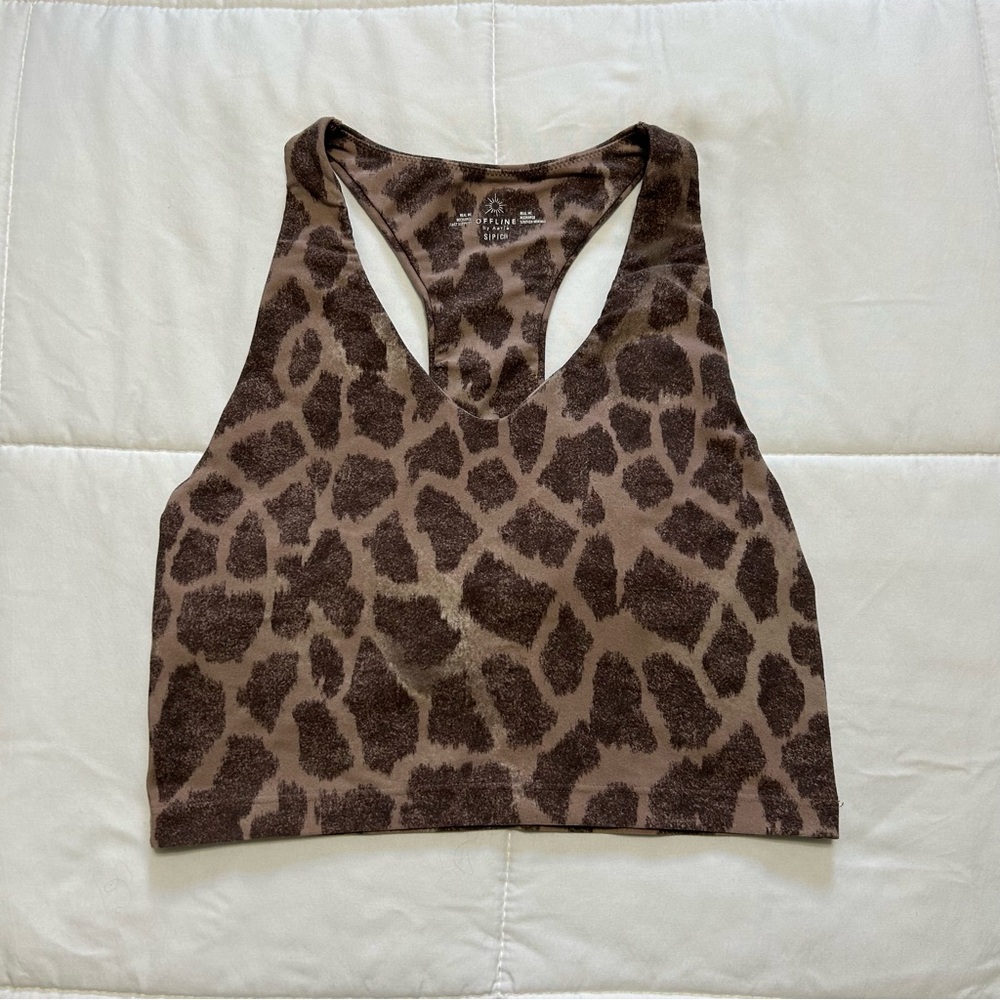 Aerie Real Me racer back long-line sports bra